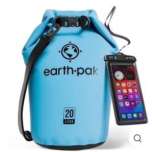Earth Pak Original Waterproof Dry Bag ~ 20L ~ Light Blue